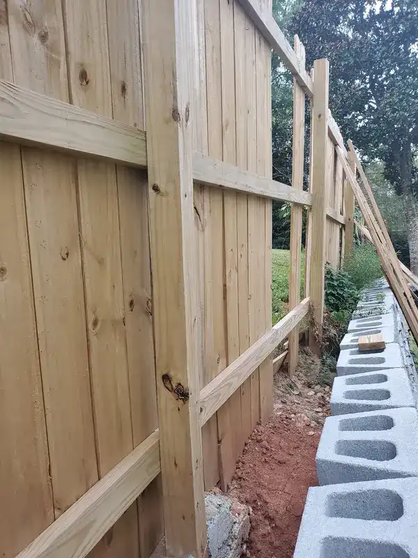 Fence project in progress